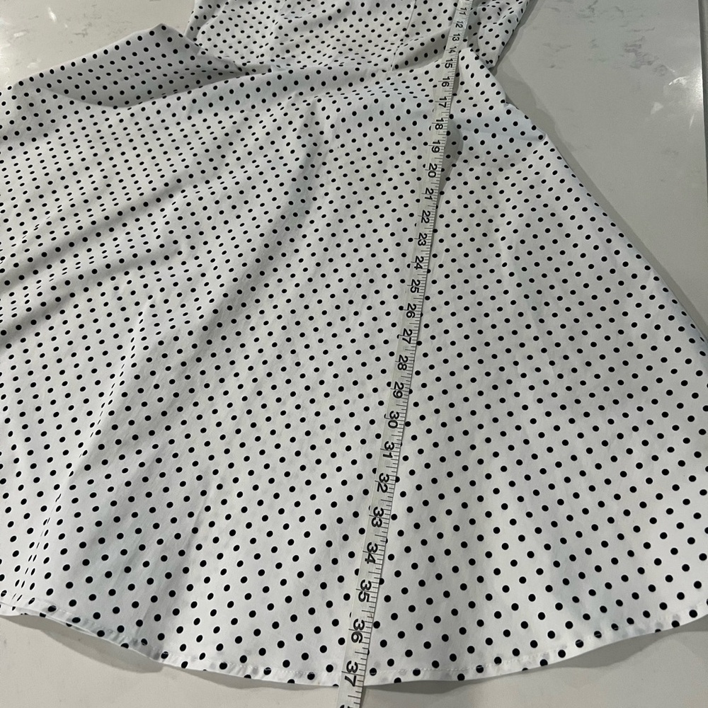 Zella White Midi Dress with Black Dots - Picture 13 of 15